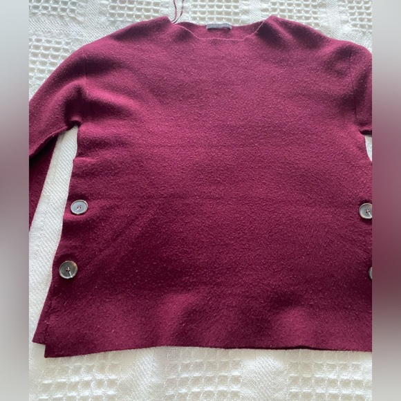 Suzan Shier Women’s Sweater Tunic Wine Color Size L - Picture 4 of 8